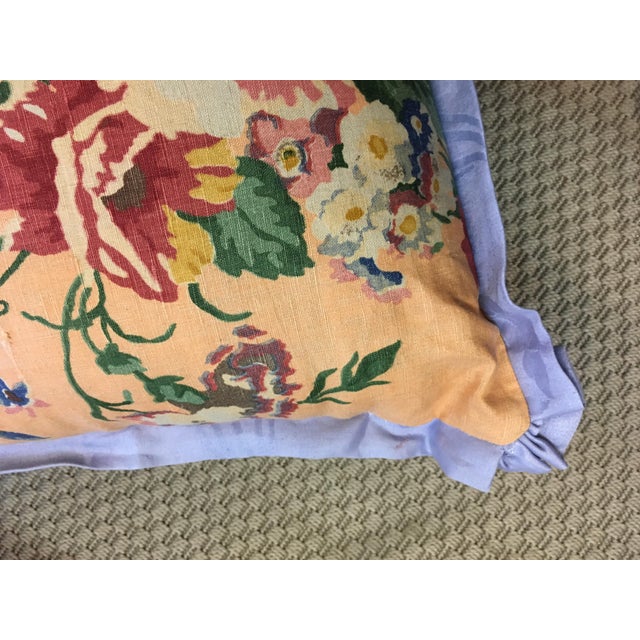 Farmhouse Cottage Style Linen Pillow For Sale - Image 3 of 4