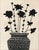 This black and white acrylic painting is inspired by the mid-century masters. Framed in a vintage gold wood frame, wired...