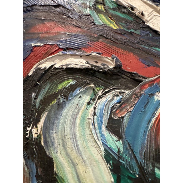 Contemporary S. Badia, Cobra Movement, 1989, Oil on Canvas For Sale - Image 3 of 7