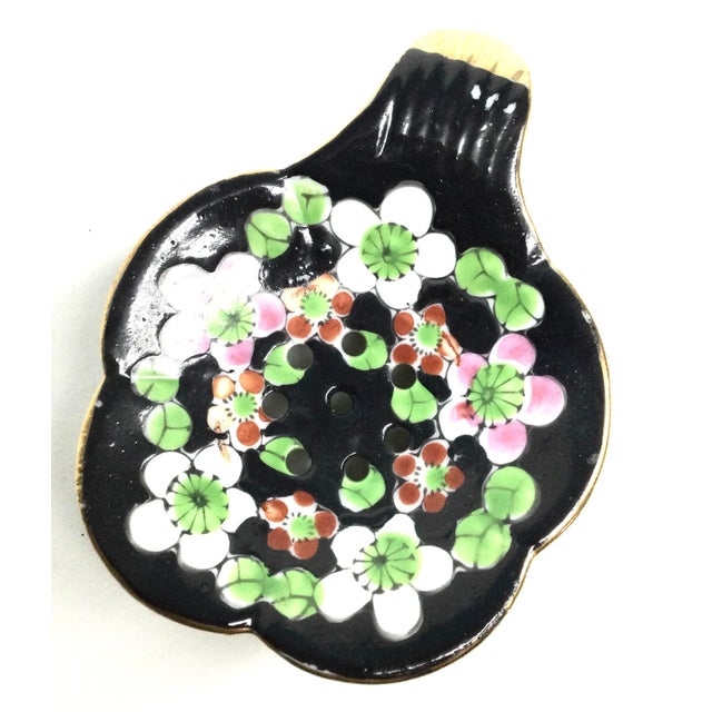 Victorian Antique Porcelain Teabag Holder Cup Drain For Sale - Image 3 of 9