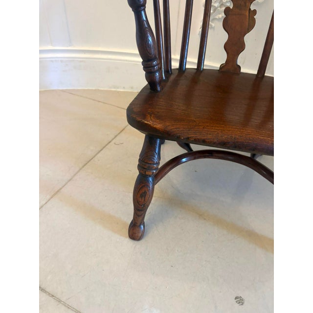 Antique Georgian Elm Children's Windsor Armchair, 1800 For Sale - Image 6 of 13