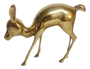 Bambi or Brass Fawn Sculpture, France, 1970s