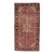 Semi Antique Persian Distressed Hamadan Gallery Rug With Medallion Design For Sale