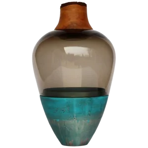 Grey and Copper Patina India Vase I by Pia Wüstenberg