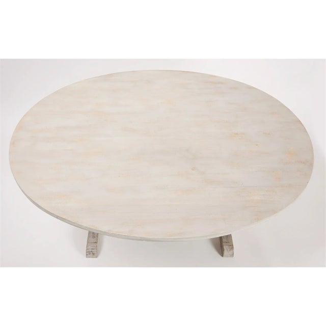 Early 21st Century Vintage French Painted Wine Table For Sale - Image 5 of 6