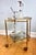 Neoclassical Square Brass Serving Trolley, 1950s, in Very Good conditions. Designed 1950 to 1959