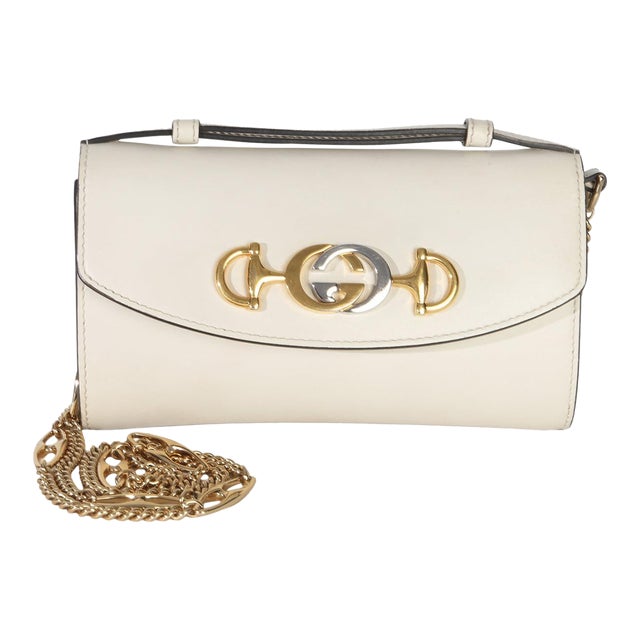 Cream Smooth Calfskin Mini Zumi Chain Shoulder Bag For Sale