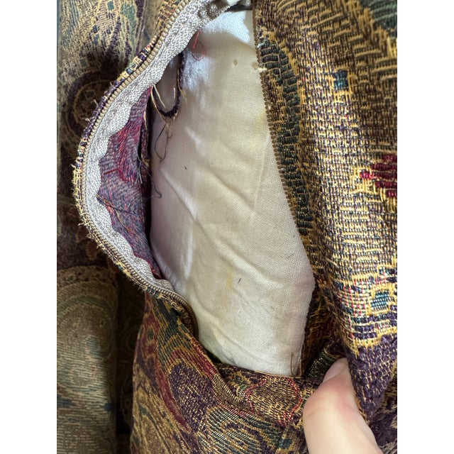 Vintage Ethan Allen Paisley Settee For Sale - Image 12 of 12