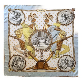 Hermès Napoléon Silk Scarf 1985 Designed by Philippe Ledoux For Sale
