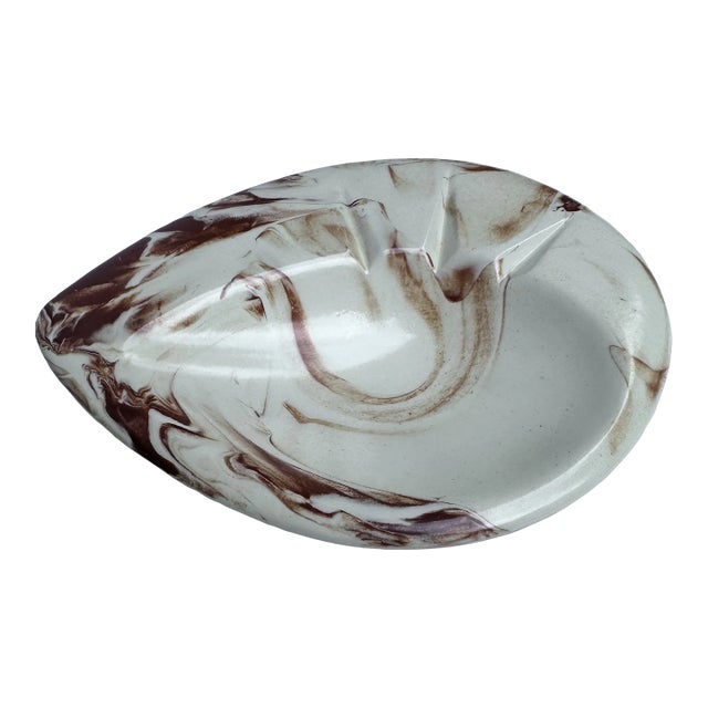 Vintage Alaska Native Clay Ceramic Ashtray 1983 For Sale