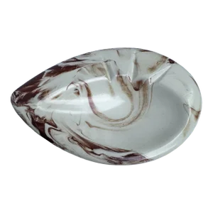 Vintage Alaska Native Clay Ceramic Ashtray 1983