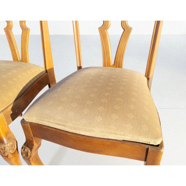 Wood Antique English Oak Dining Chairs, 1890s, Set of 4 For Sale - Image 7 of 14