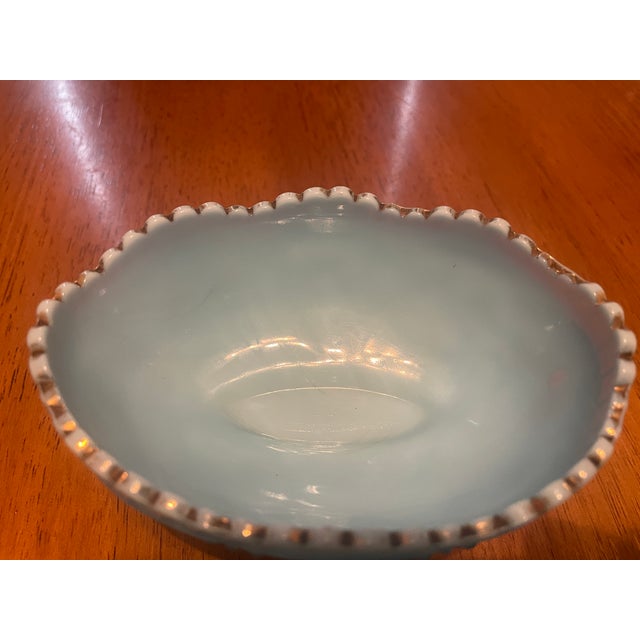 Antique Northwood Eapg Blue Opalescent Berry With Gold Accents Bowl Set - 5 Piece For Sale - Image 12 of 14