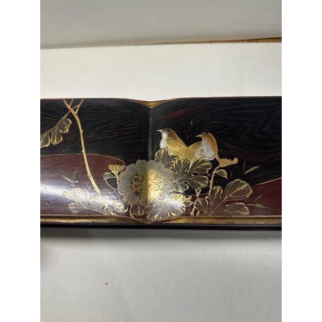 Antique Japanese Shikki Lacquer Box, 1920s For Sale - Image 11 of 13