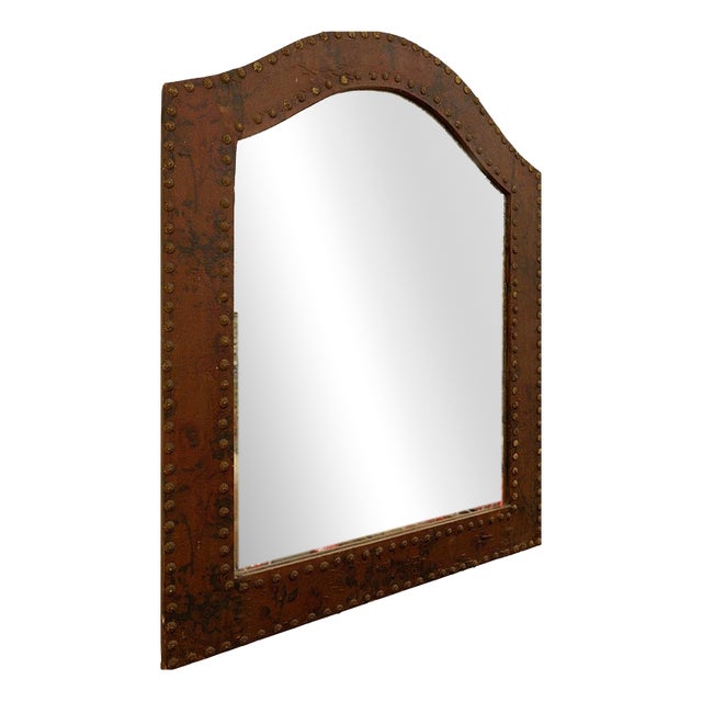 Mid-Century Flower Studded Mirror For Sale