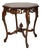 Rococo Revival Carved Walnut & Burl Octagonal Accent Table For Sale