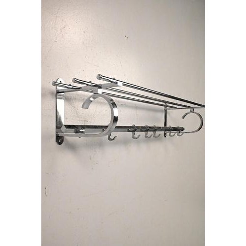 Chromed Wall Coat Rack For Sale - Image 5 of 9