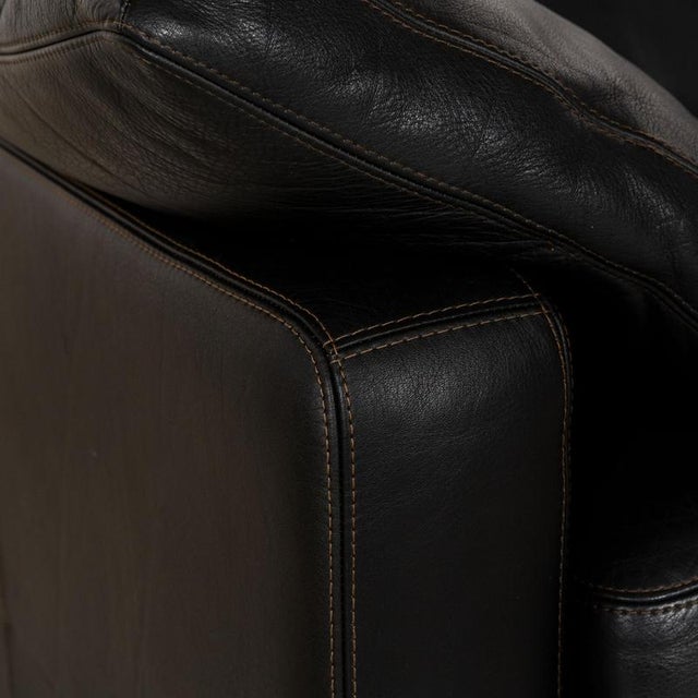 Modern Conseta Leather Two-Seater Black Sofa from Cor For Sale - Image 3 of 13