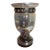 Mid 20th Century Brutalist Derflingher Style Blackened Copper Iridescent Caged Glass Hurricane Lamp For Sale