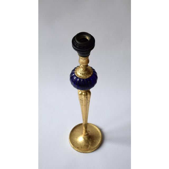 Metal Goldleaf-Plated Table Lamp, Italy, 1960s For Sale - Image 7 of 8