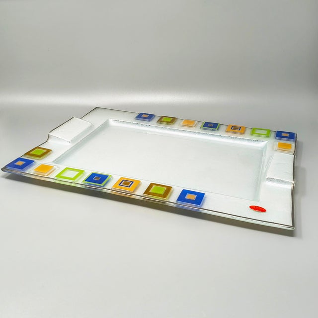 Mid-Century Modern Vintage Italian Astonishing Tray in Murano Glass by Albatros, 1970s For Sale - Image 3 of 10