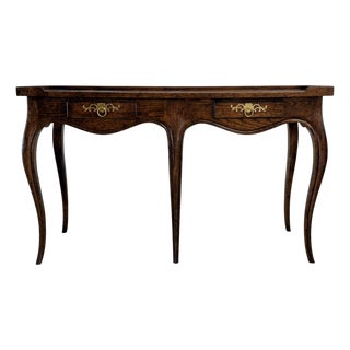 Baker Milling Road French Country Walnut Console Table For Sale