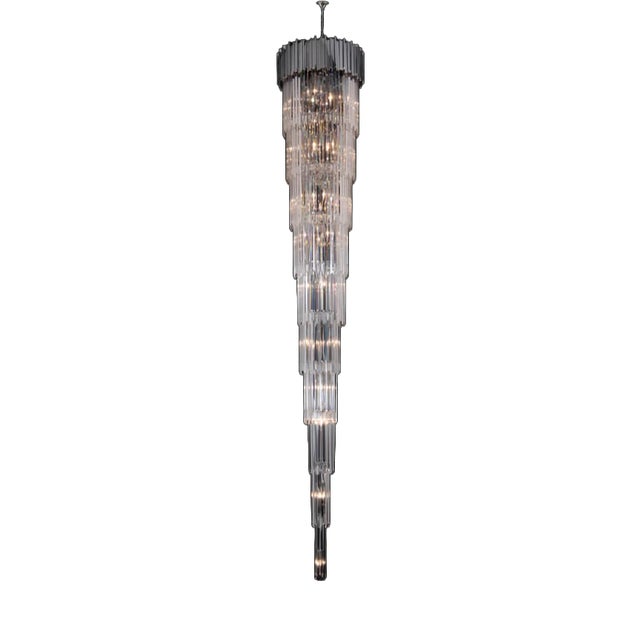 Collection Jupiter Chandelier in Metal and Crystal by Jago For Sale