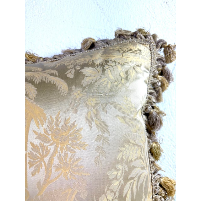 Textile The Silk Trading Co. Tasseled Chinoiserie Silk Pillows/a Pair. For Sale - Image 7 of 11
