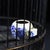 Late 19th Century Dark Wood Birdcage With Mother-of-Pearl Inlay and Porcelain Cups For Sale - Image 9 of 10