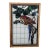 Stained-Glass Parrot in Wood Frame For Sale