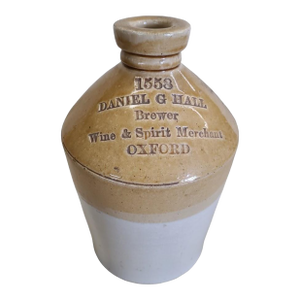Antique English Salt-Glazed Spirits Jug — Daniel G. Hall, Oxford (Price Bristol)