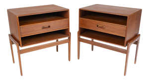 Danish Bedside Cabinets, 1970s, Set of 2
