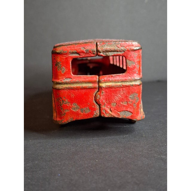 Antique Arcade Cast Iron Fageol Safety Bus 8" Red Vintage Toy Car Vehicle 1920s For Sale - Image 14 of 18