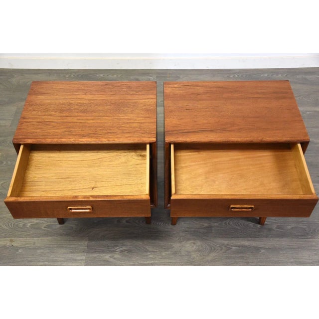 Teak Nightstands - a Pair For Sale In Boston - Image 6 of 10