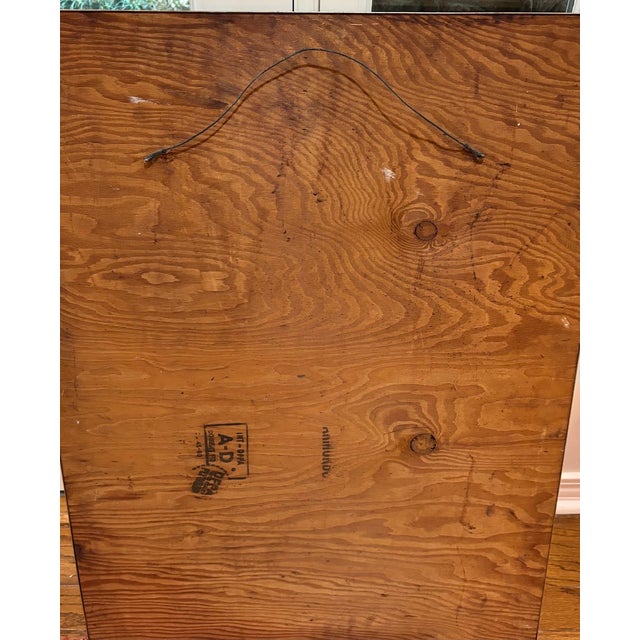 Wood 1960s-70s Midcentury Dog Wood Carving/Relief Painting For Sale - Image 7 of 7