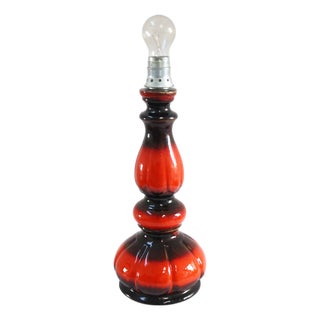Pumpkin Ceramic Table Lamp from Scheurich Keramik, 1960s For Sale