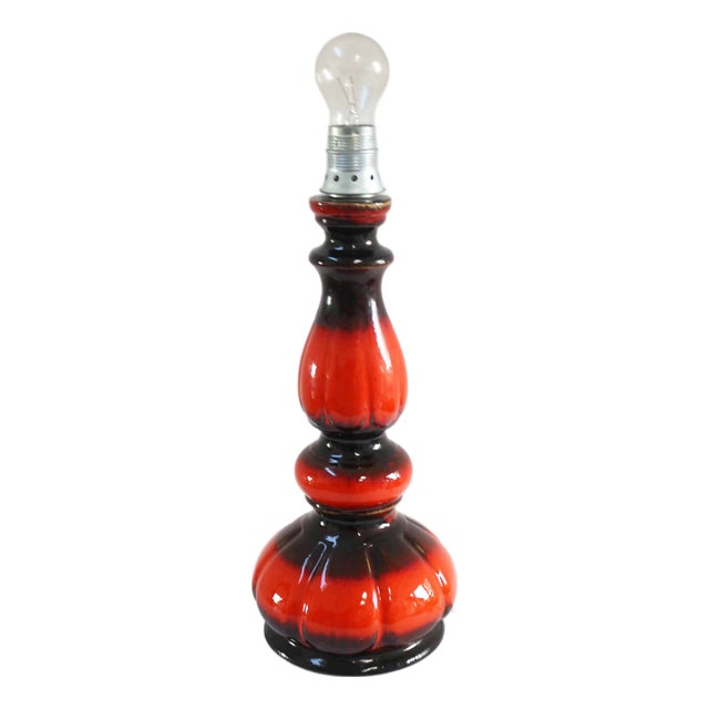 Pumpkin Ceramic Table Lamp from Scheurich Keramik, 1960s For Sale