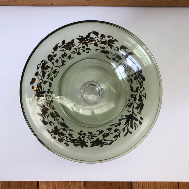 This pedestal candy dish is perfect to add to your tablescape with candies or to give as a gift. It is a beautiful green...