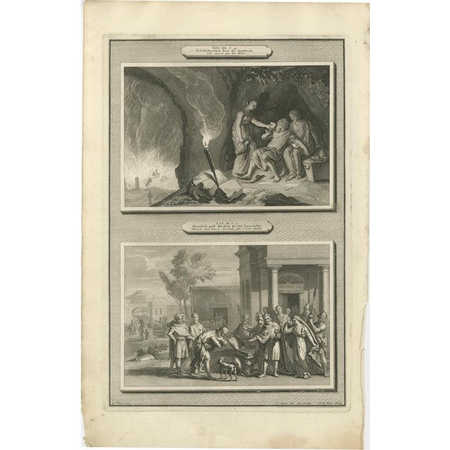 Early 18th Century Pieter Mortier, Genesis & Exodus Scenes, 1700, Copper Engraving, Set of 6 For Sale - Image 5 of 10
