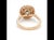 Bochic “Vintage” Fancy Chocolate, Greenish Diamond 18K Rose Gold Halo Ring For Sale - Image 9 of 13