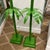 Coastal Pair of 1980s Green Metal Palm Lamps For Sale - Image 3 of 10