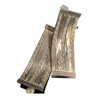 1980s Sterling Silver Drop Earrings, Pair For Sale