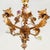Vintage Italian Chandelier in Gold Gilded Rose Porcelain For Sale - Image 13 of 15
