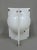 White Neal Small Mid-Century Modern Three-Sided White Molded Acrylic Table Lamp For Sale - Image 8 of 12