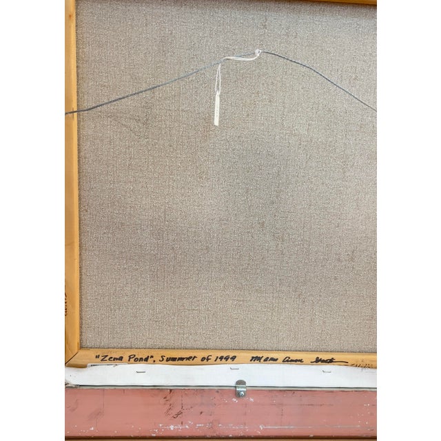 1990s "Zena Pond" by Mary Anna Goetz, Original Oil on Canvas, 1999. For Sale - Image 5 of 5