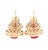 7.77 Carat Natural Ruby Diamond Yellow Gold Drop Earrings, A Pair For Sale In Los Angeles - Image 6 of 9