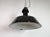 Black Industrial Bauhaus Black Enamel Pendant Lamp, 1930s For Sale - Image 8 of 18