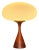 ENJOY FREE CONTINENTAL USA SHIPPING! A sleek stemlite table lamp made by Design Line. It features a teak wood main base in...