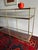 1990s Williams Sonoma Home Terrace Brass & Glass Console Table For Sale - Image 4 of 7
