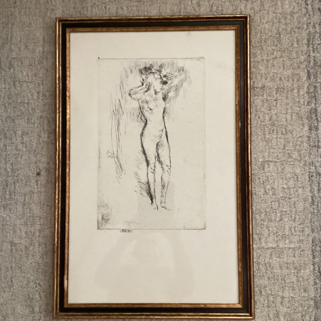 Vintage Original Art Print of Etching With Drypoint “ Binding the Hair “ by James McNeill Whistler ( 1834 - 1903 ) For Sale - Image 12 of 12